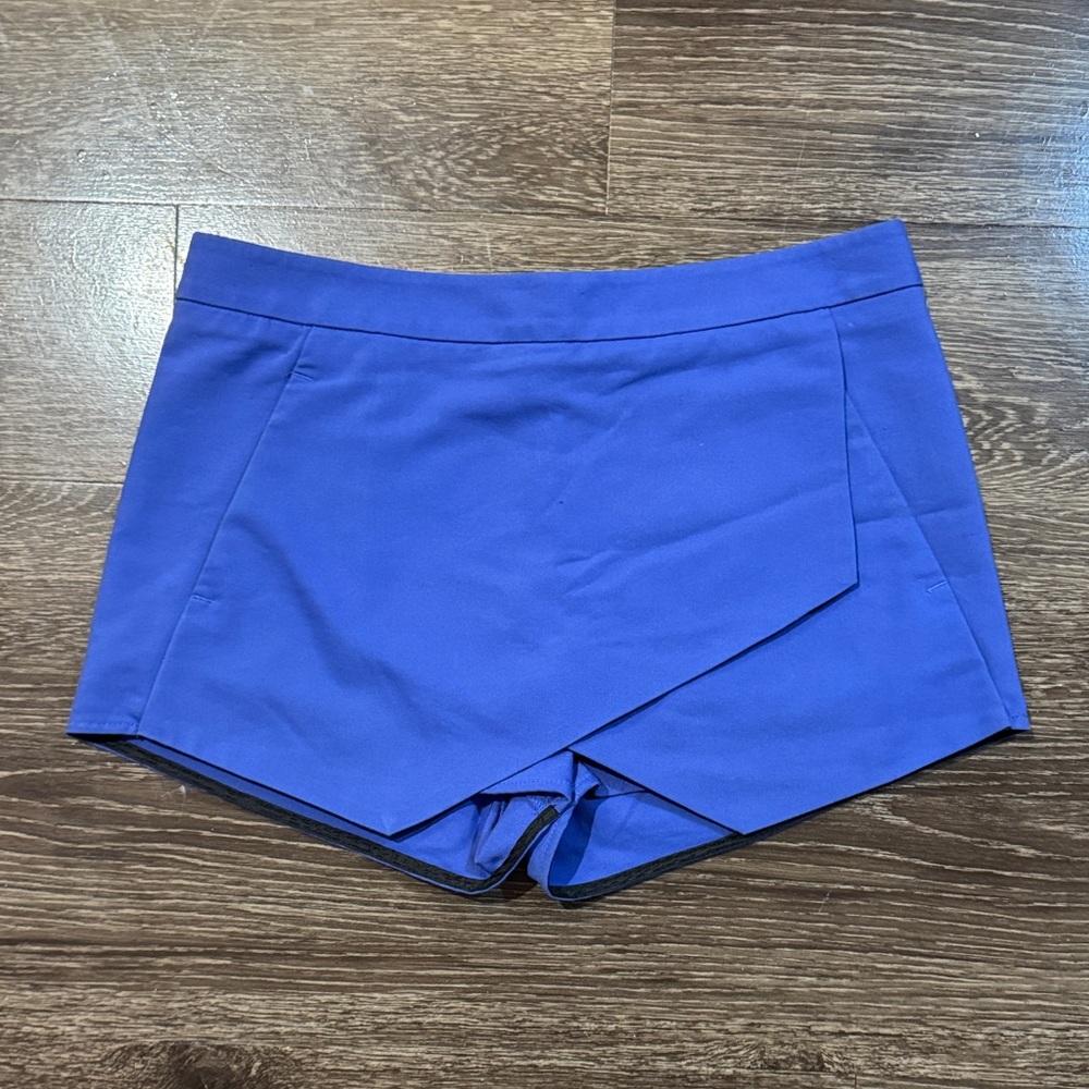 Express Cobalt Blue Asymmetrical Skort Shorts